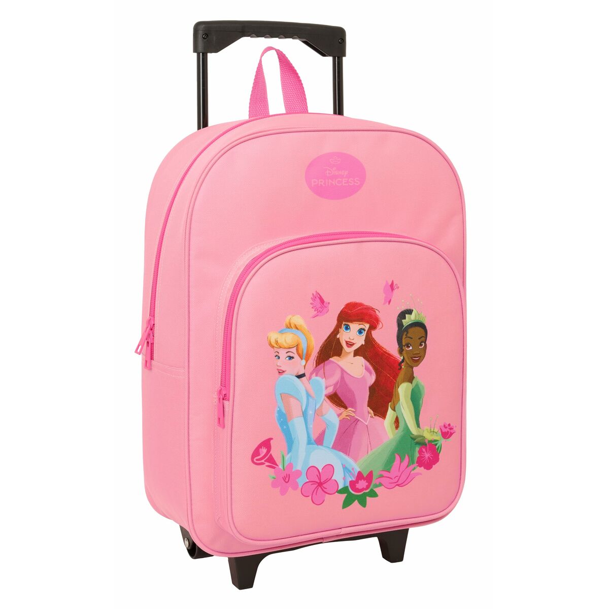 School Rucksack with Wheels Disney Princess Pink 32 x 42 x 14 cm - Image 4