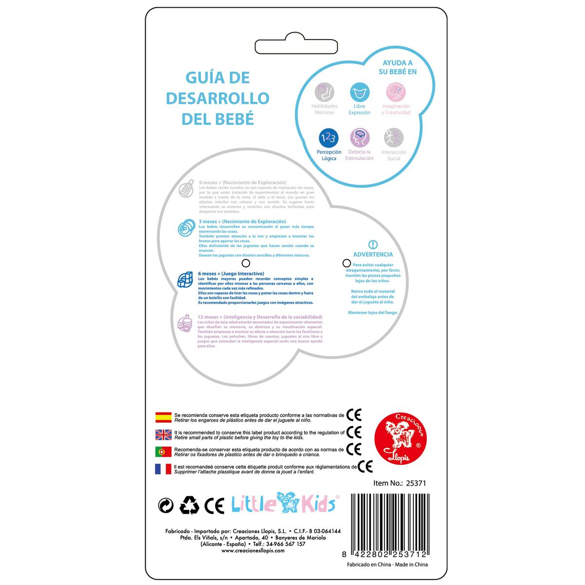 Rattle Cuddly Toy Vichi Blue Bear Teether 20 cm 20cm - Image 2