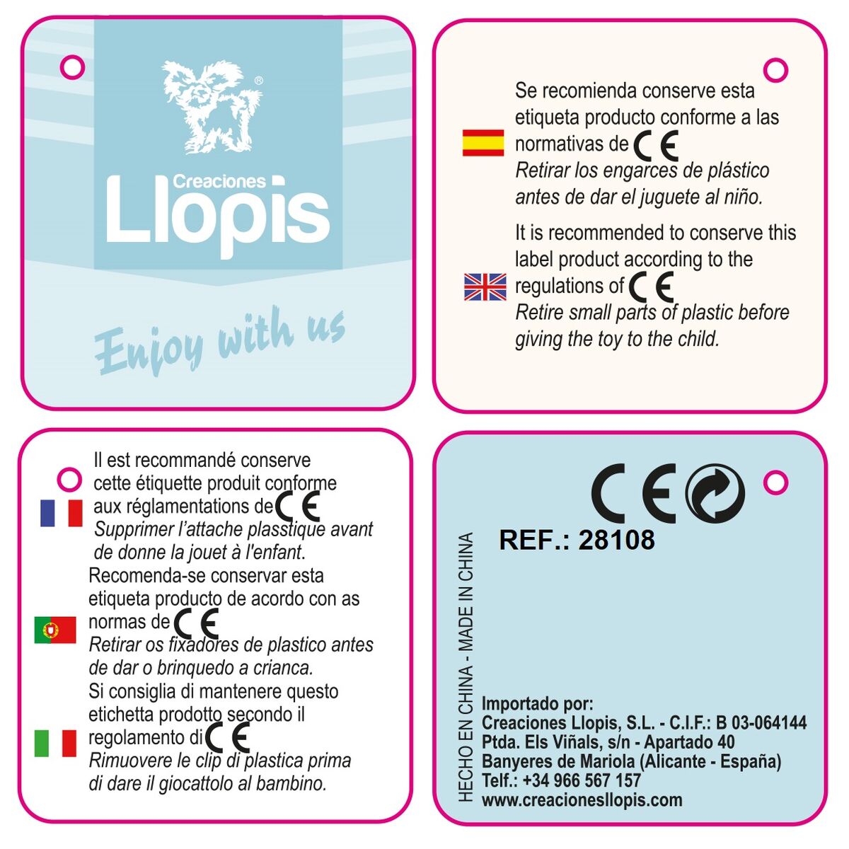 Basket Pink Stars 18 x 14 x 10,5 cm - Image 2