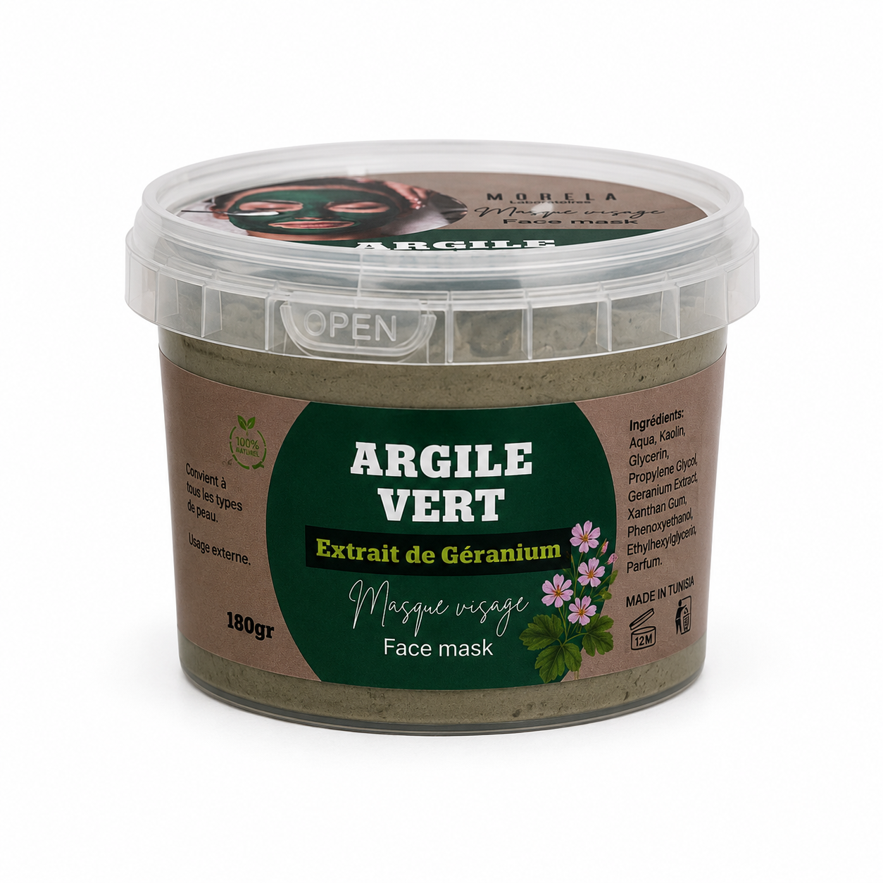 Morela Masque Argile Vert - Image 2