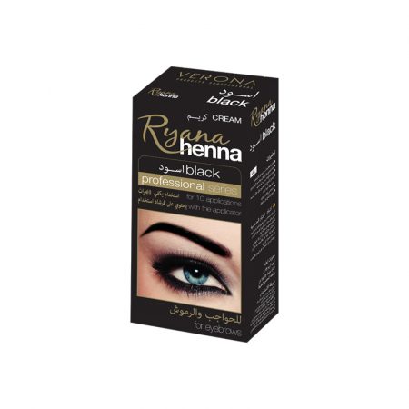 Ryana Henna – Crème colorante professionnelle pour sourcils – Noir